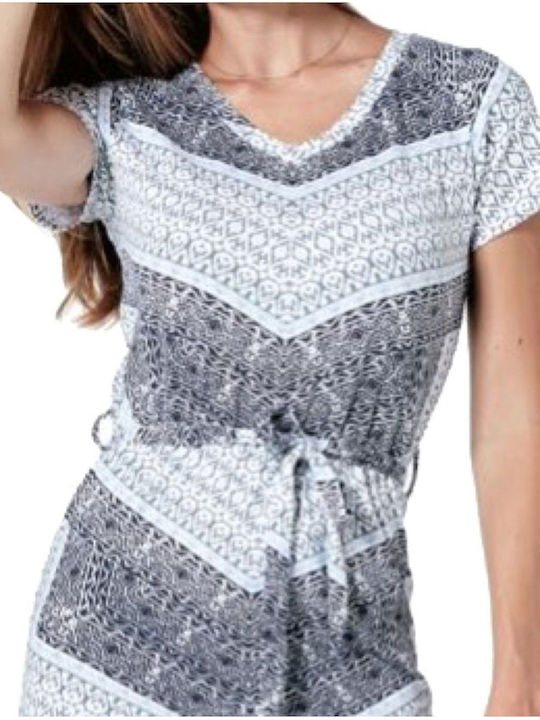 MARYLAND Printed short sleeve dress with pattern 16509 Crystal