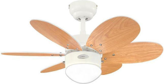 Westinghouse Turbo II Ανεμιστήρας Οροφής 76cm με Φως Πολύχρωμος / Λευκός