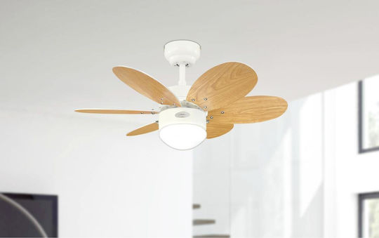 Westinghouse Turbo II Ανεμιστήρας Οροφής 76cm με Φως Πολύχρωμος / Λευκός
