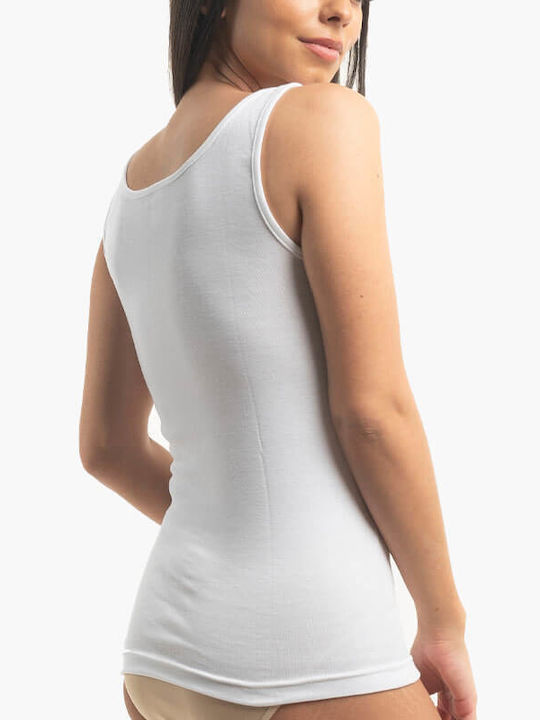 Women's Sleeveless Cotton T-Shirt White