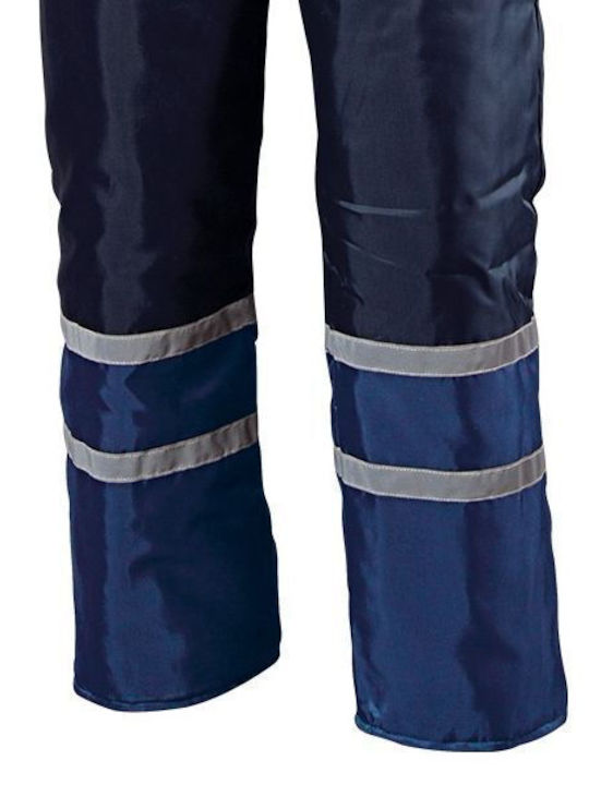 Stenso Work Coveralls Full Body with Reflective Tapes Cotton Blue