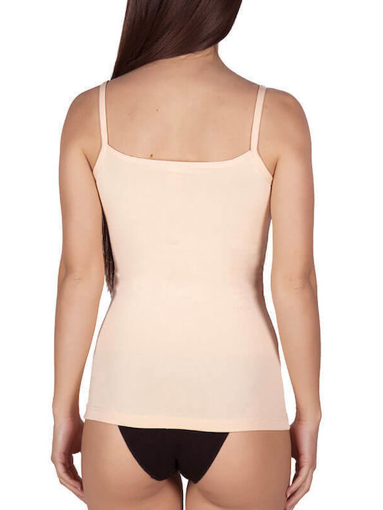 A.A UNDERWEAR Women's T-Shirt with Spaghetti Strap Beige