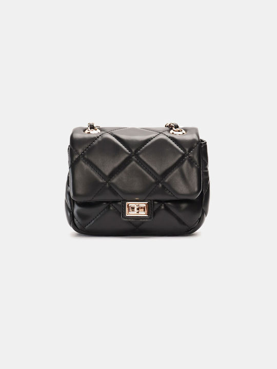 SHOULDER BAG BLACK QUILTED 38462