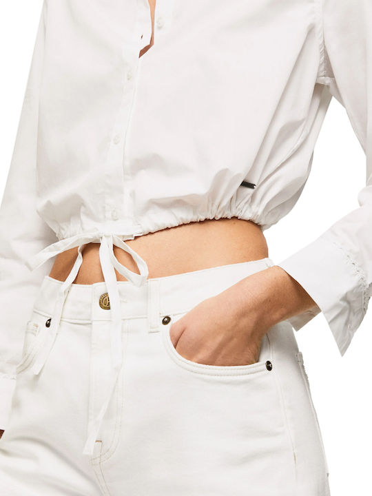 Pepe Jeans Women's Long Sleeve Shirt White