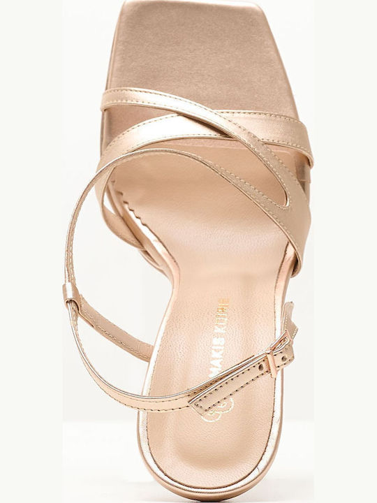Leather Sandals Rose Gold