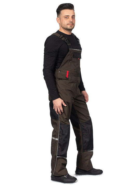 Stenso Arbeitsanzug Latzhosen Braun