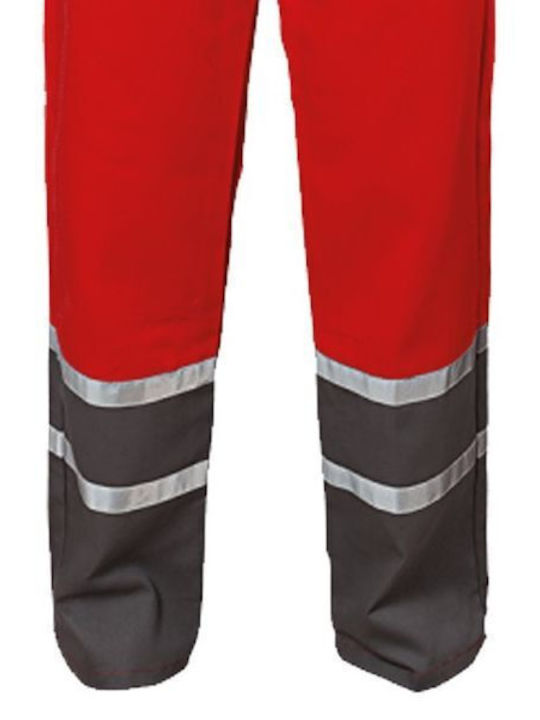 Stenso Work Coveralls Dungarees Cotton Red