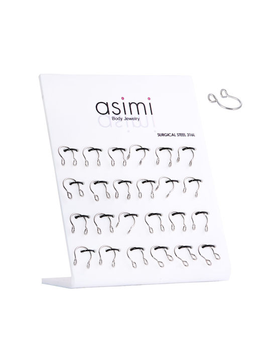 FAKE SEPTUM OHRRINGE STAHL 316L SILBER S90047