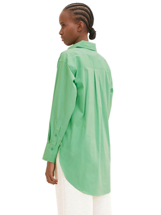 Tom Tailor Women's Long Sleeve Shirt Green