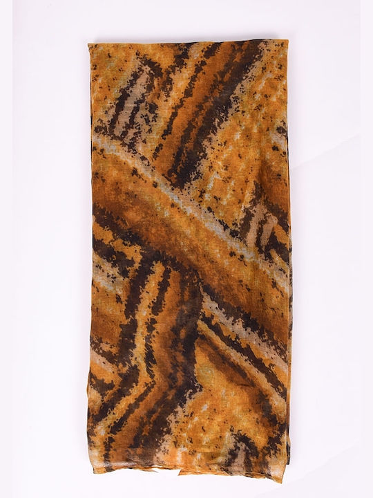 Women's scarf with viscose patterns Crocodile