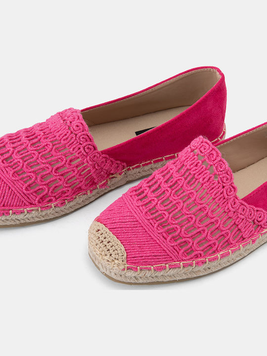 Wildleder Damen Espadrilles in Fuchsie Farbe