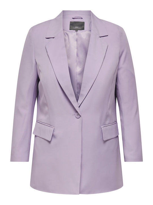 Fitted Lilac Pastel Blazer with Button