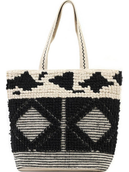 Doca Fabric Beach Bag Black