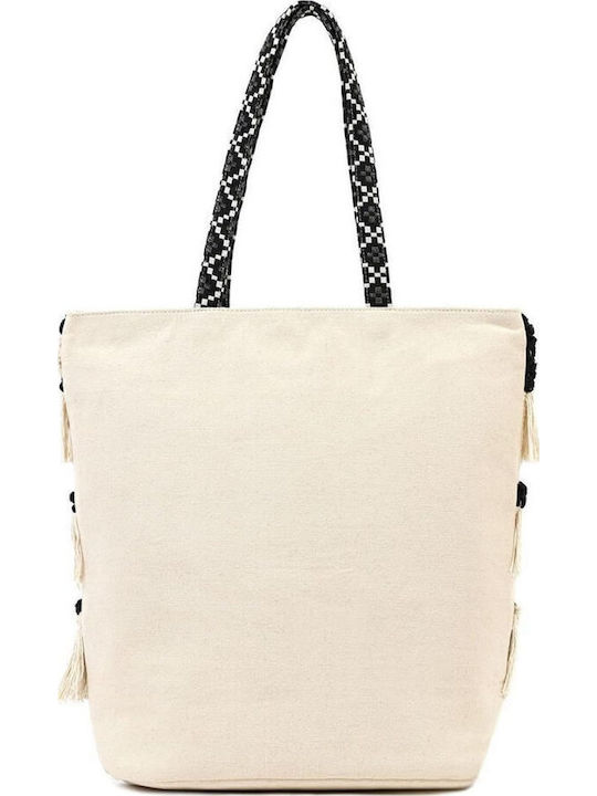 Doca Fabric Beach Bag Beige