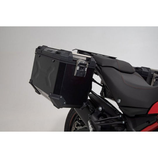 SW-Motech TRAX ADV Motorcycle Hard Side Case Set 45lt in Black Colour