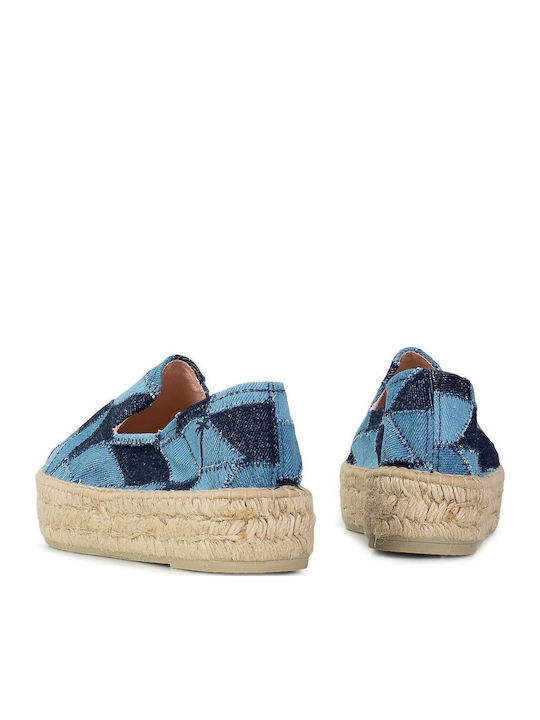 San Francisco Fabric Women's Espadrilles in Light Blue Color