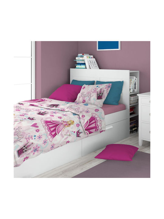 Dimcol Princess 390 Kinderbettbezug Einzel Baumwolle Rosa 160x240cm