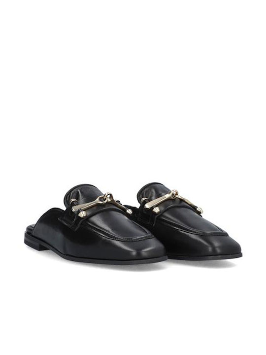 Alpe Flat Mules Black