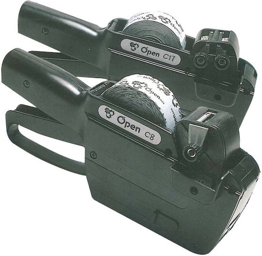Open C8 Mechanisch Tragbarer Etikettendrucker 1 Zeile in Schwarz Farbe