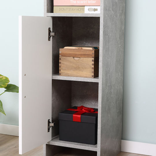 Kleankin Floor Bathroom Column Cabinet L30xD30xH180cm Gray
