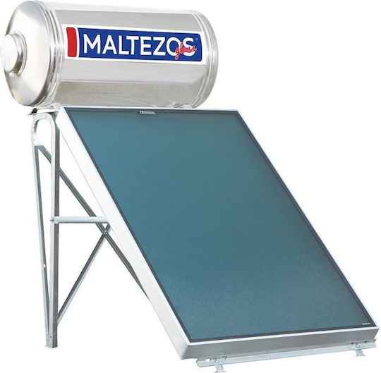 Maltezos MALT GL Ηλιακός Θερμοσίφωνας 125 λίτρων Glass Διπλής Ενέργειας με 1.5τ.μ. Συλλέκτη
