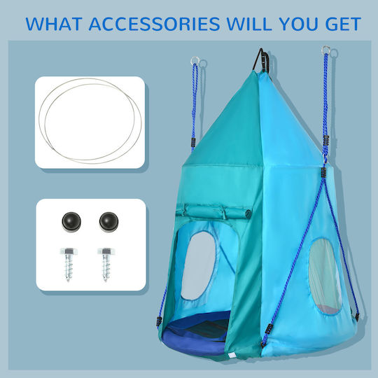 Outsunny Plastic Hanging Swing Disk for 3+ years Blue