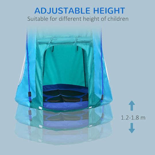 Outsunny Plastic Hanging Swing Disk for 3+ years Blue
