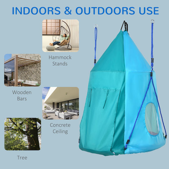 Outsunny Plastic Hanging Swing Disk for 3+ years Blue