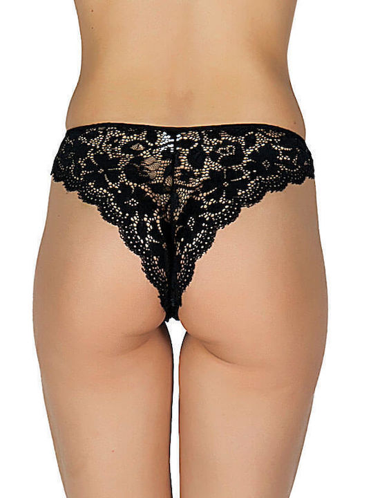 Damen Brasilien mit Spitze Schwarz