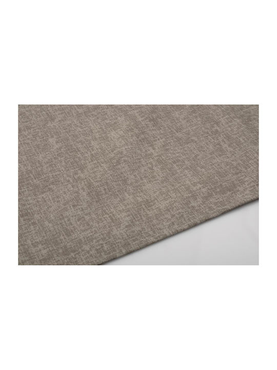 Dimcol Panama Cotton & Polyester Stain Resistant Checkered Tablecloth Mocha 90x90cm