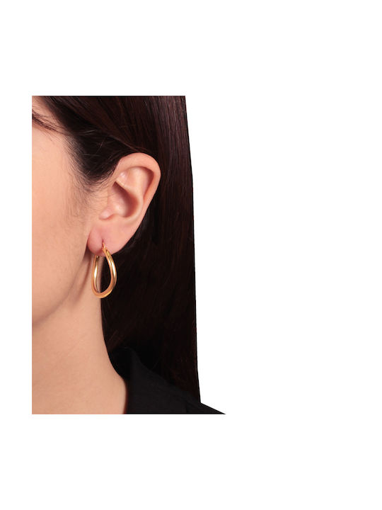 Silver plated gold plated earrings Curves Curves 27.00mm