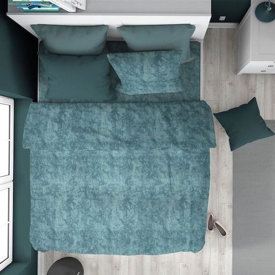 Dimcol Premium Shadow Pillowcase with Envelope Cover Petrol Blue 50x70cm.