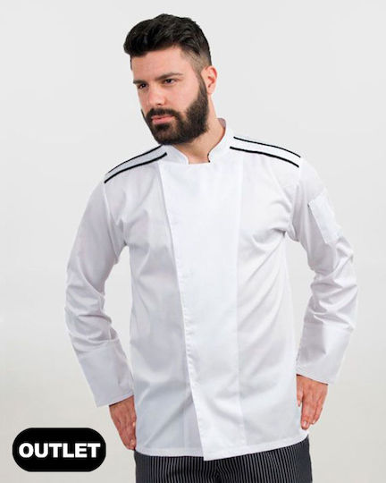 Ayo Σακάκι Σεφ Unisex Λευκό με Μακρύ Μανίκι Cohen