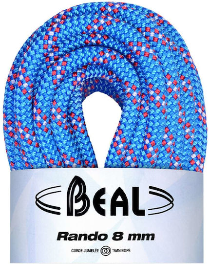 Beal Rando Standard BC08R.30.B Dynamic Climbing Rope with Length 30m Blue