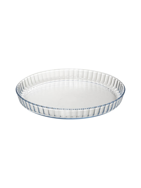 5Five Glass Round Heat-Resistant Cookware for Tart with Lid 31x31x4cm