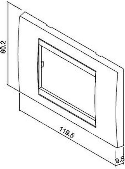Geyer Switch Frame 3 Positions in Silver Color 703053G