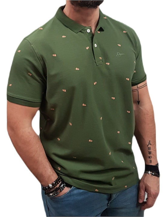 Rebase Ανδρικό T-shirt Polo Dark Green