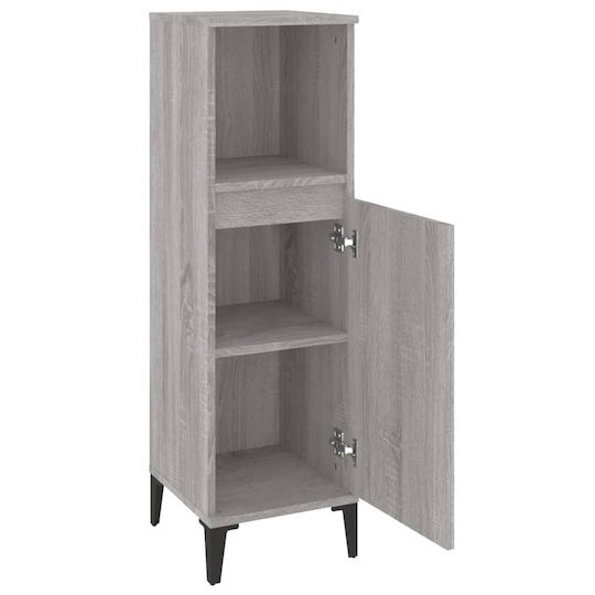 vidaXL Floor Bathroom Column Cabinet L30xD30xH100cm Sonoma