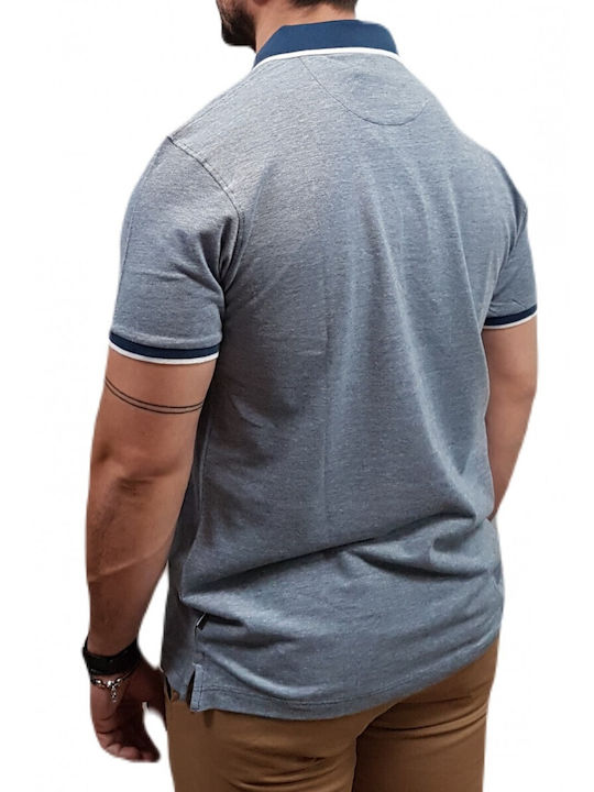 Rebase Ανδρικό T-shirt Polo Indigo