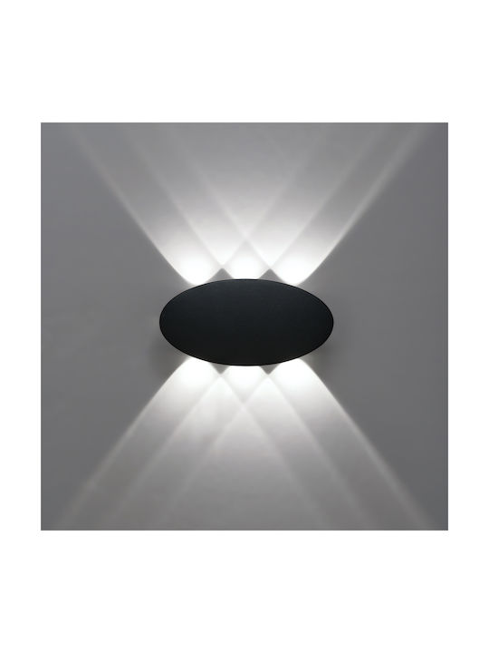Viokef Φωτιστικό Τοίχου LED Μαύρο 18x9εκ. Viokef Φωτιστικό Τοίχου LED Μαύρο 18x9εκ.