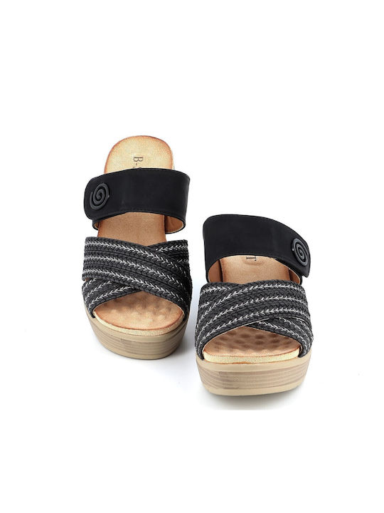 Platforme dama Anatomice în Tip Pantofi Negru