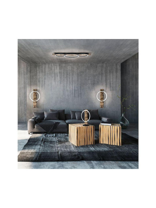 Eglo Boyal Modern Lamp Wall with Integrated LED and Warm White Light Black 30x30x56cm