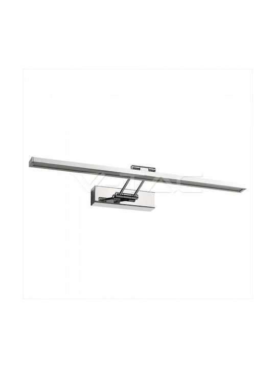 V-TAC Modern Lamp Wall with Integrated LED and Warm White Light Silver 45.5x4.5x19cm