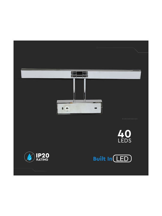 V-TAC Modern Lamp Wall with Integrated LED and Warm White Light Silver 45.5x4.5x19cm