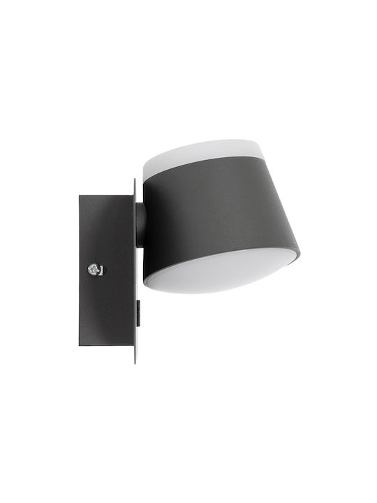 GloboStar Regency Modern Lamp Wall with Integrated LED and Natural White Light Gray 16.5x10cm