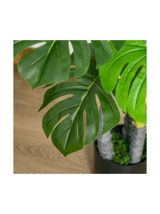 Künstliche Pflanze im Topf Monstera Grün 120cm HomCom