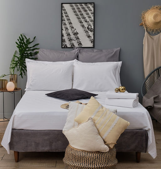 Cokitex Cozy Hotel Sheet White Queen Size 225x280cm 1pcs