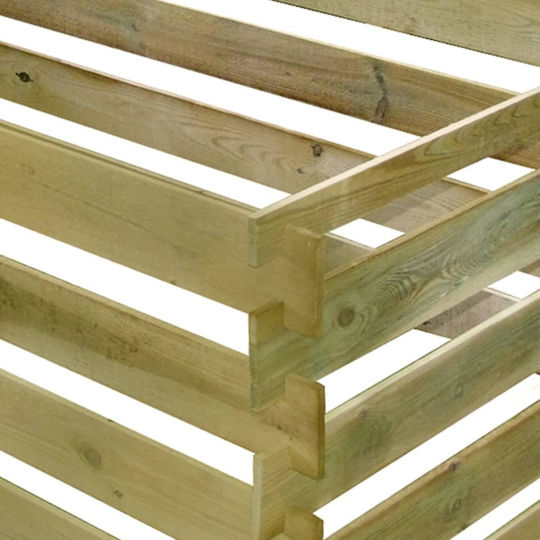 42955 Wooden Open Type Composter 610lt 160x80x58cm