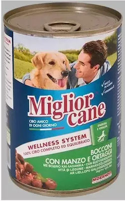 Morando Migliorcane Canned Wet Dog Food with Vegetables, Calf and Rice 1 x 1250gr