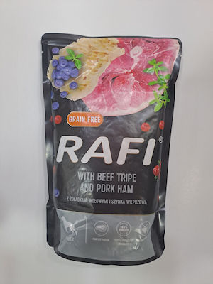 Dolina Noteci Rafi Grain Free Wet Dog Food Pouch with Blueberries, Beef and Pork 1 x 500gr